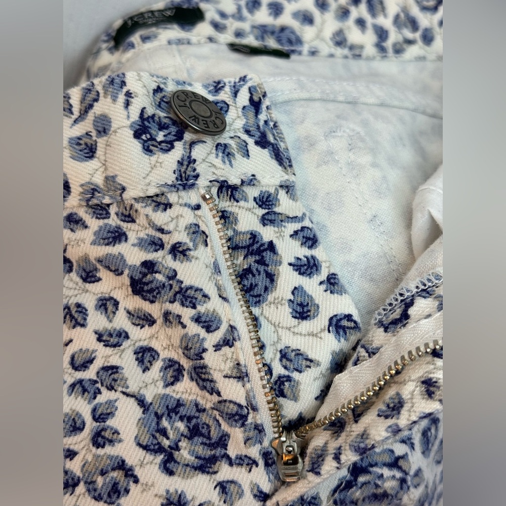 J.Crew Toothpick Mid Rise Floral Stretch Jeans - Picture 11 of 14